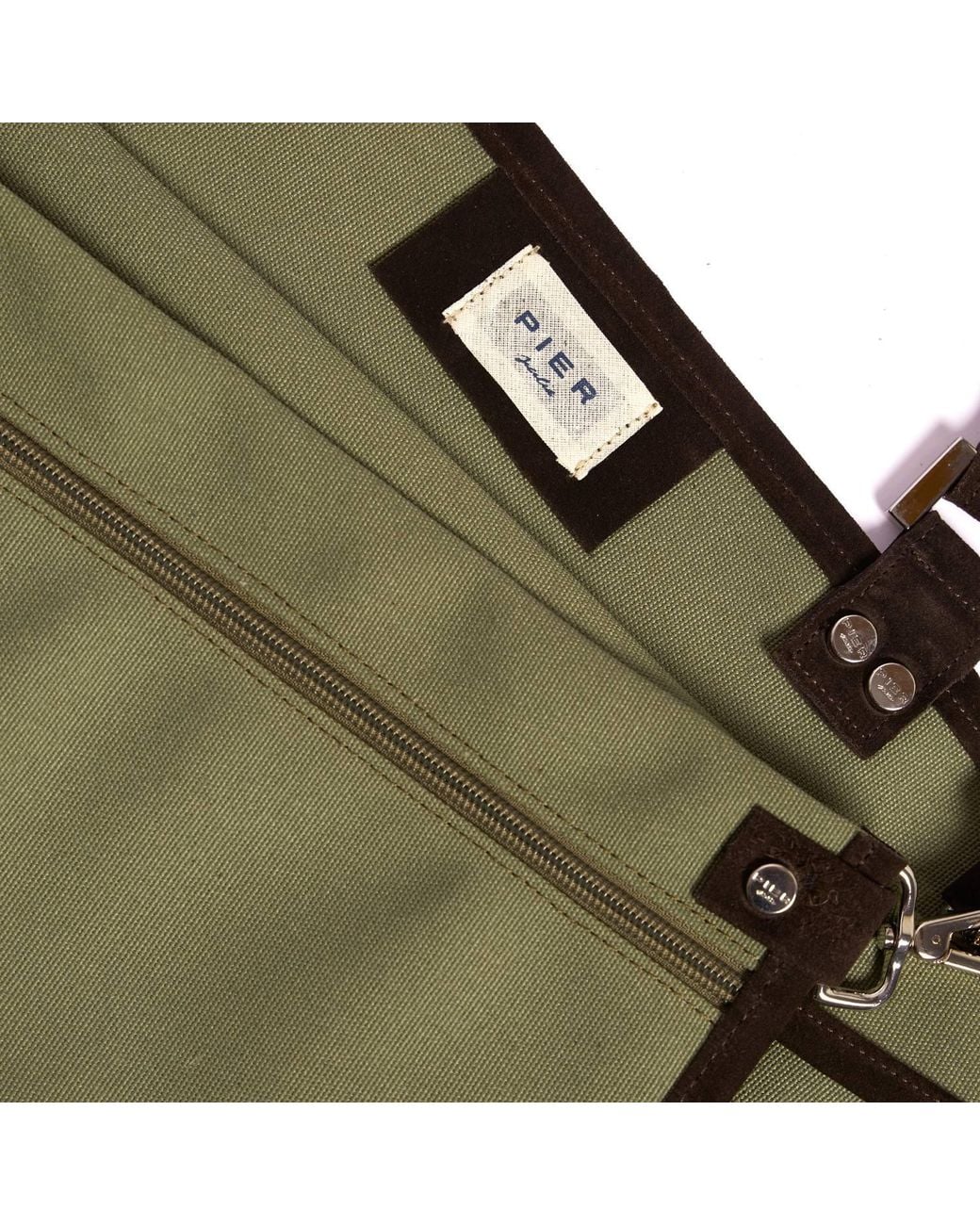 Pier Sicilia Green Salina Tote Canvas Military for men