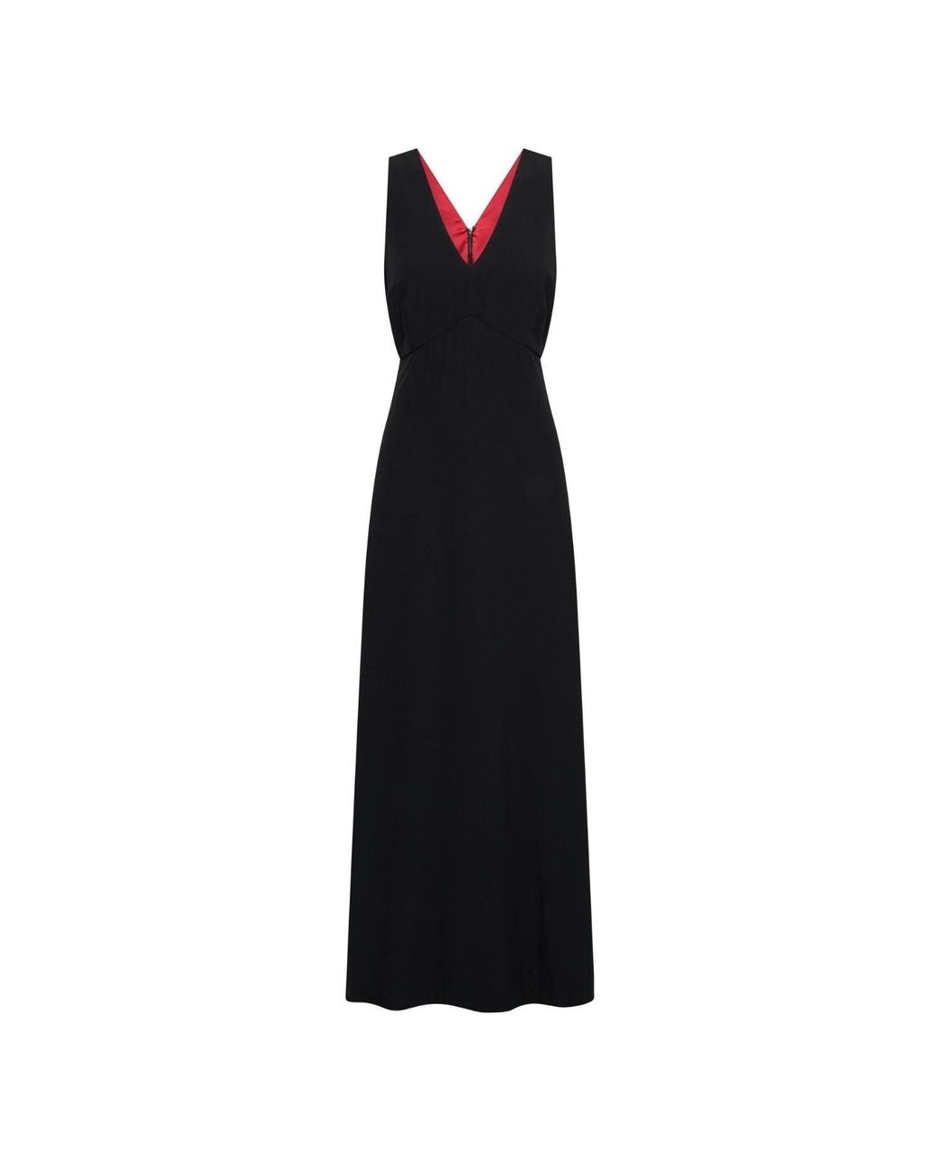 Deer You Black Margaret Mesmerising Floor Length Gown With Godet Panel & Crystal Zipper