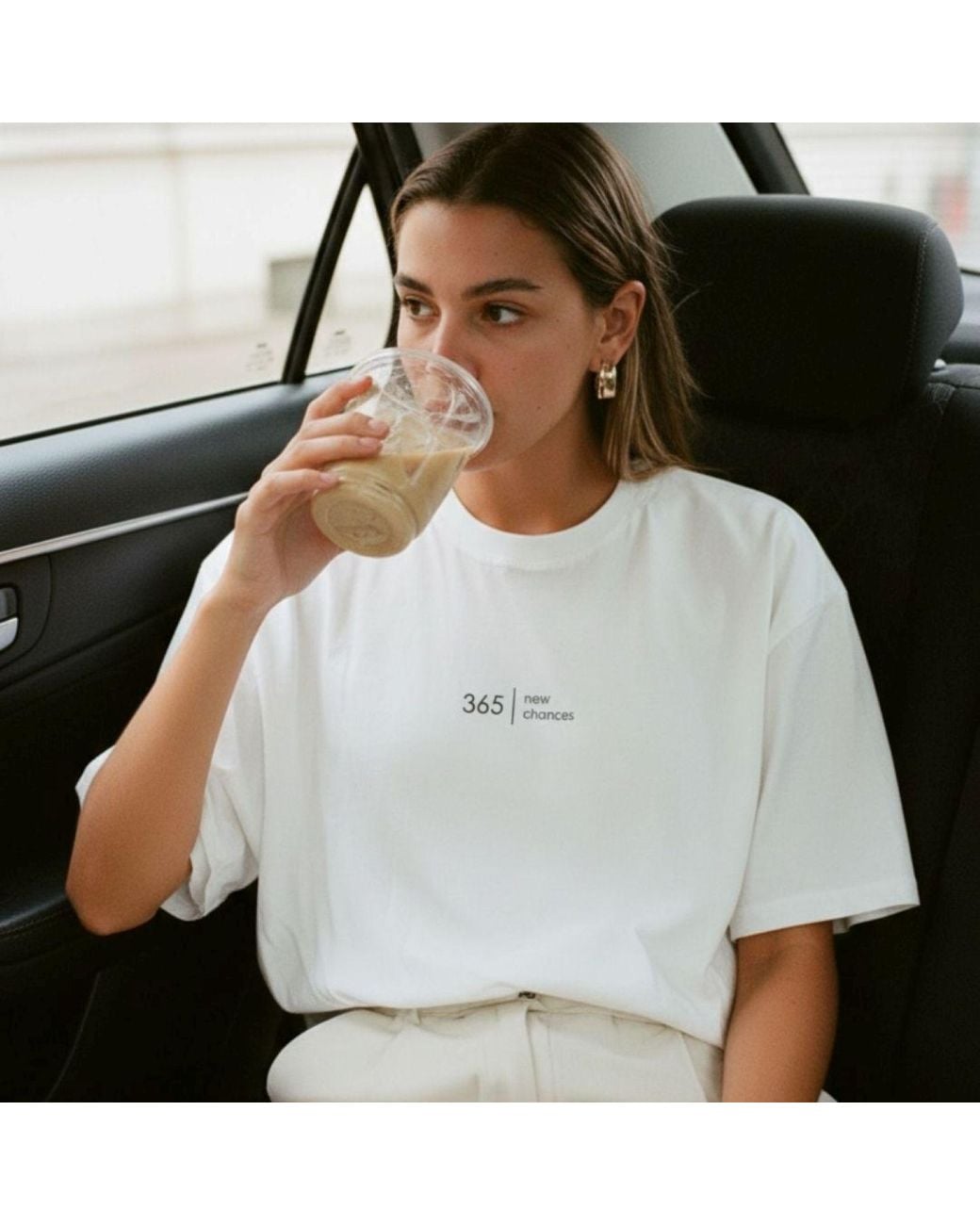 Mimhi Maison White Oversized Off- Cotton T-Shirt
