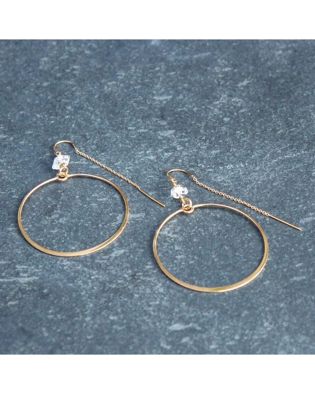 Heather Hawkins Jewelry Metallic Crazy For You Threader Hoop Earrings