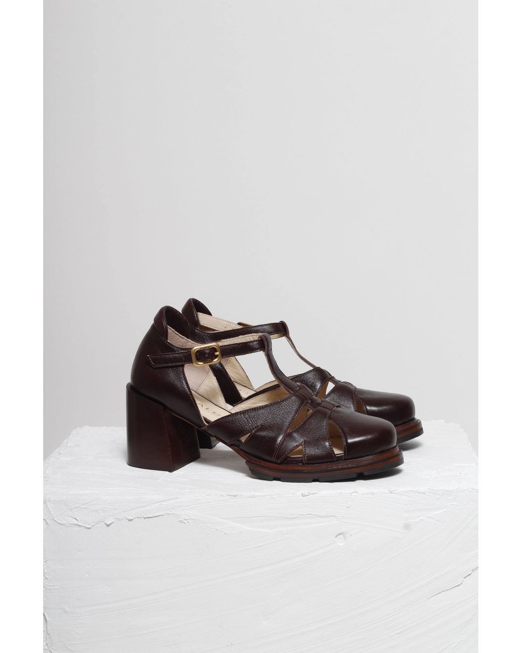 Mafalda Brown Maite Coffee Heeled Sandals