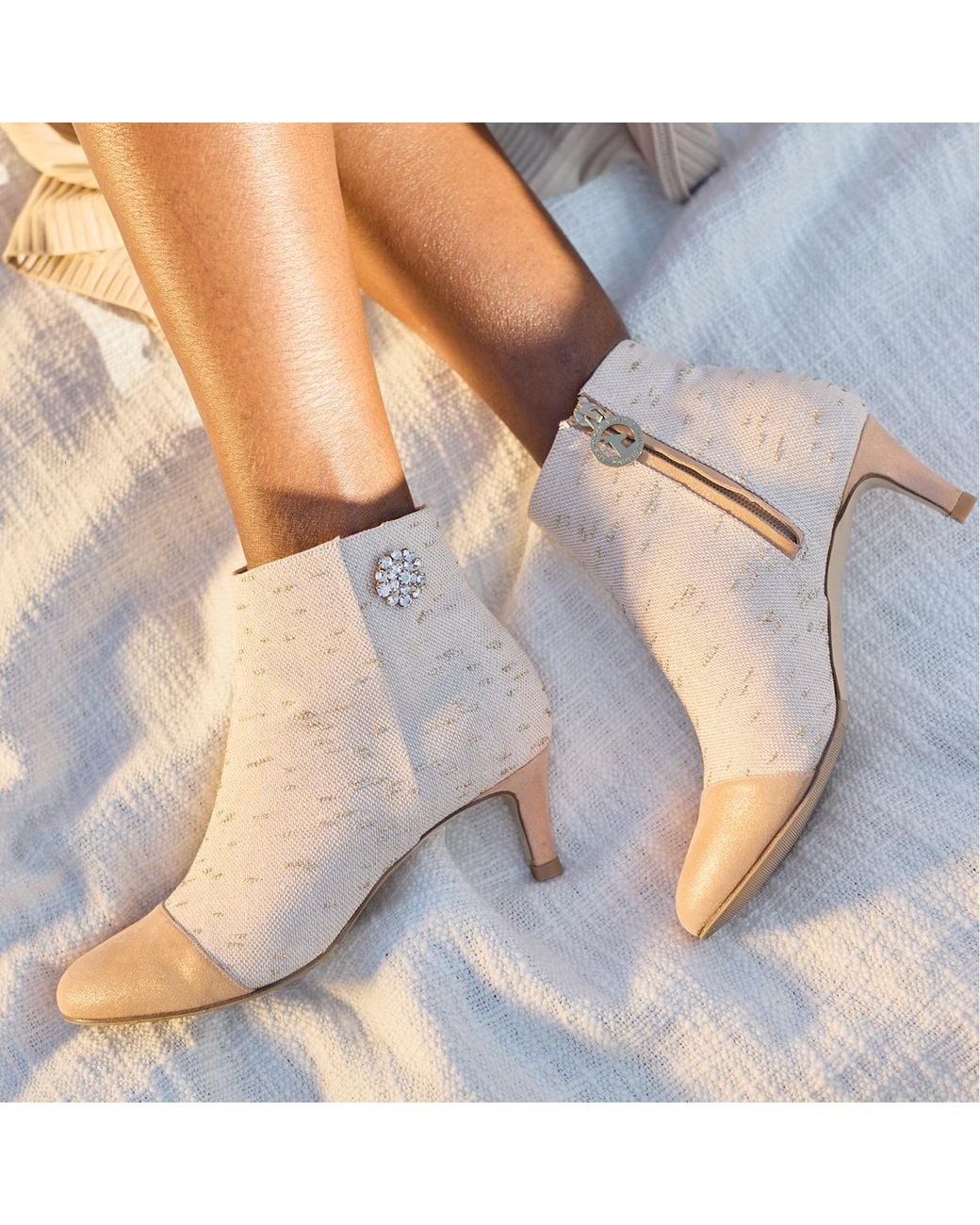 Moon D'elle Natural Neutrals Eclisse Ankle Boots
