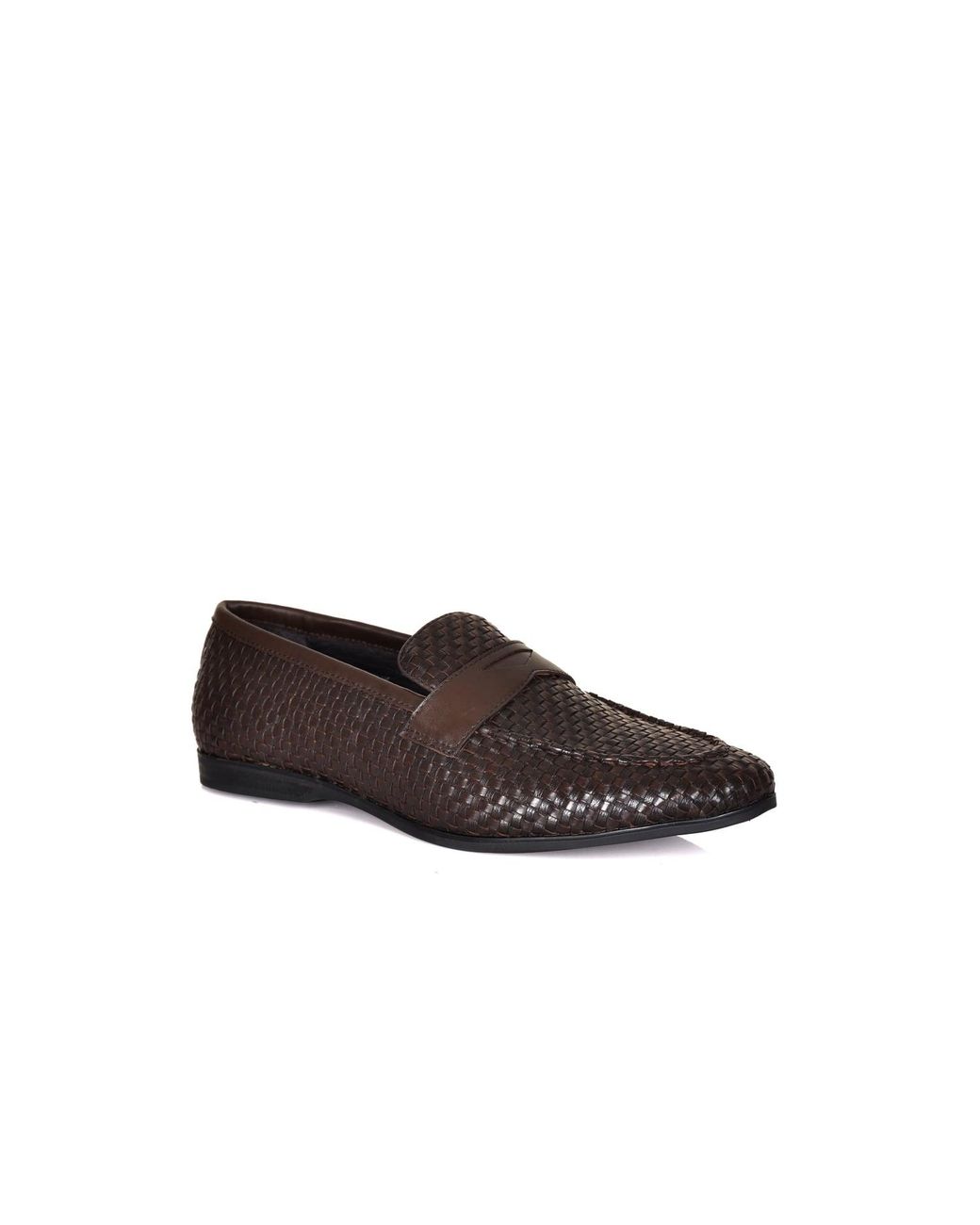 DAVID WEJ Brown Lorenzo Woven Loafers for men