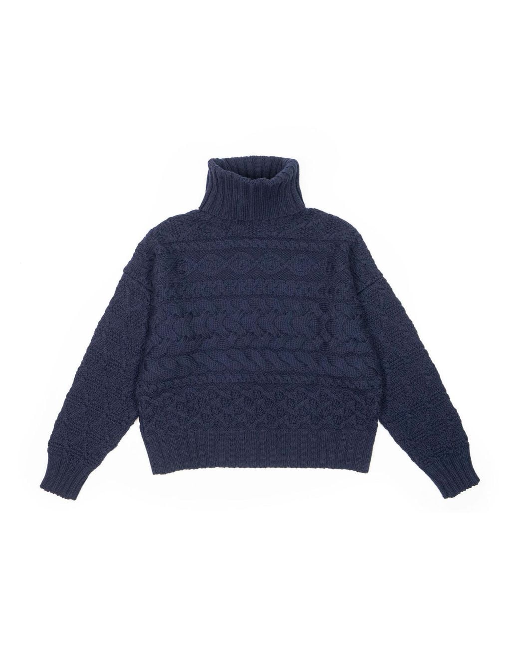 Gigi Knitwear Blue Cable Sweater