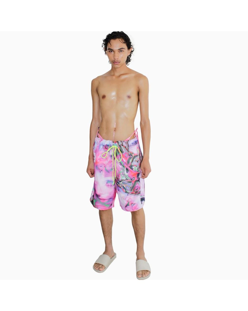 Paloma Lira Purple Three Way Punk Kiss Long Shorts for men