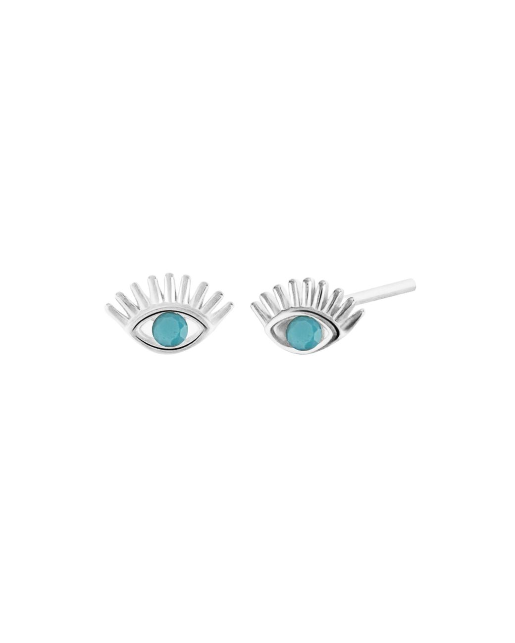 Spero London Blue Bleu Eye Stud Earring Sterling
