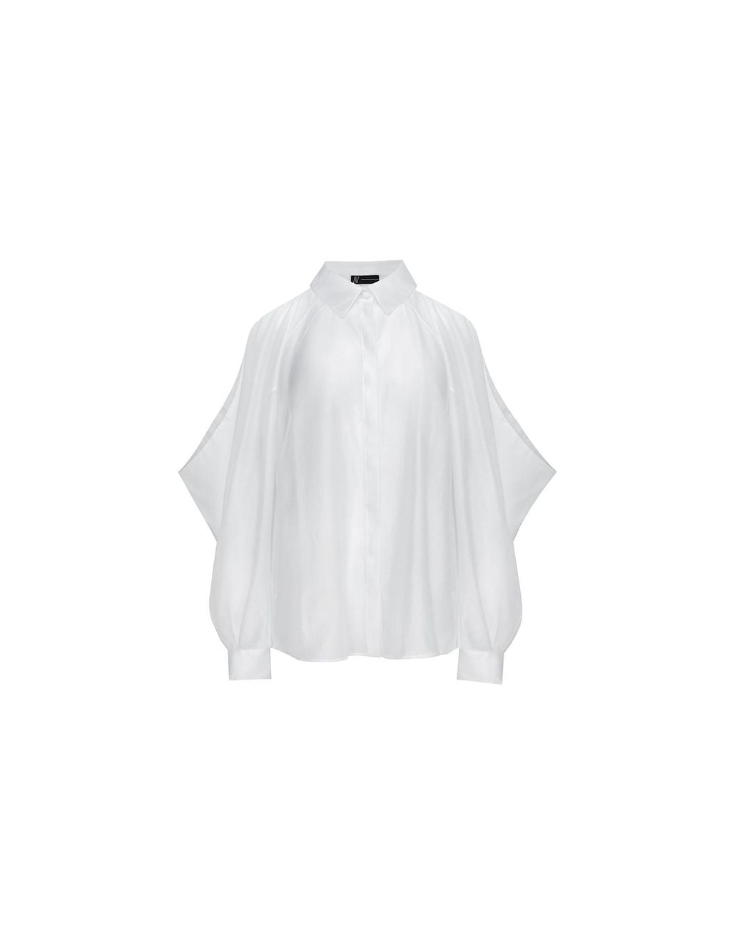 Audrey Vallens White Selene Tencel Shirt