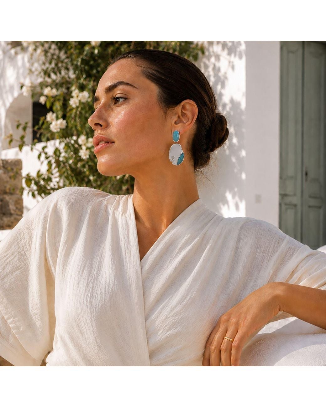 Rare Matters Jewelry Blue Cascade Gemstone Drop Earring