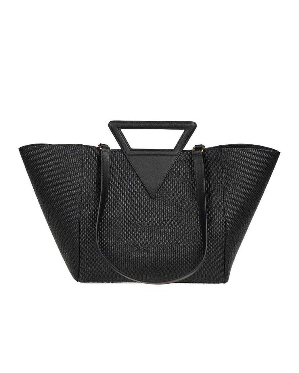 Le Trap Black Atenas Tote Bag Straw