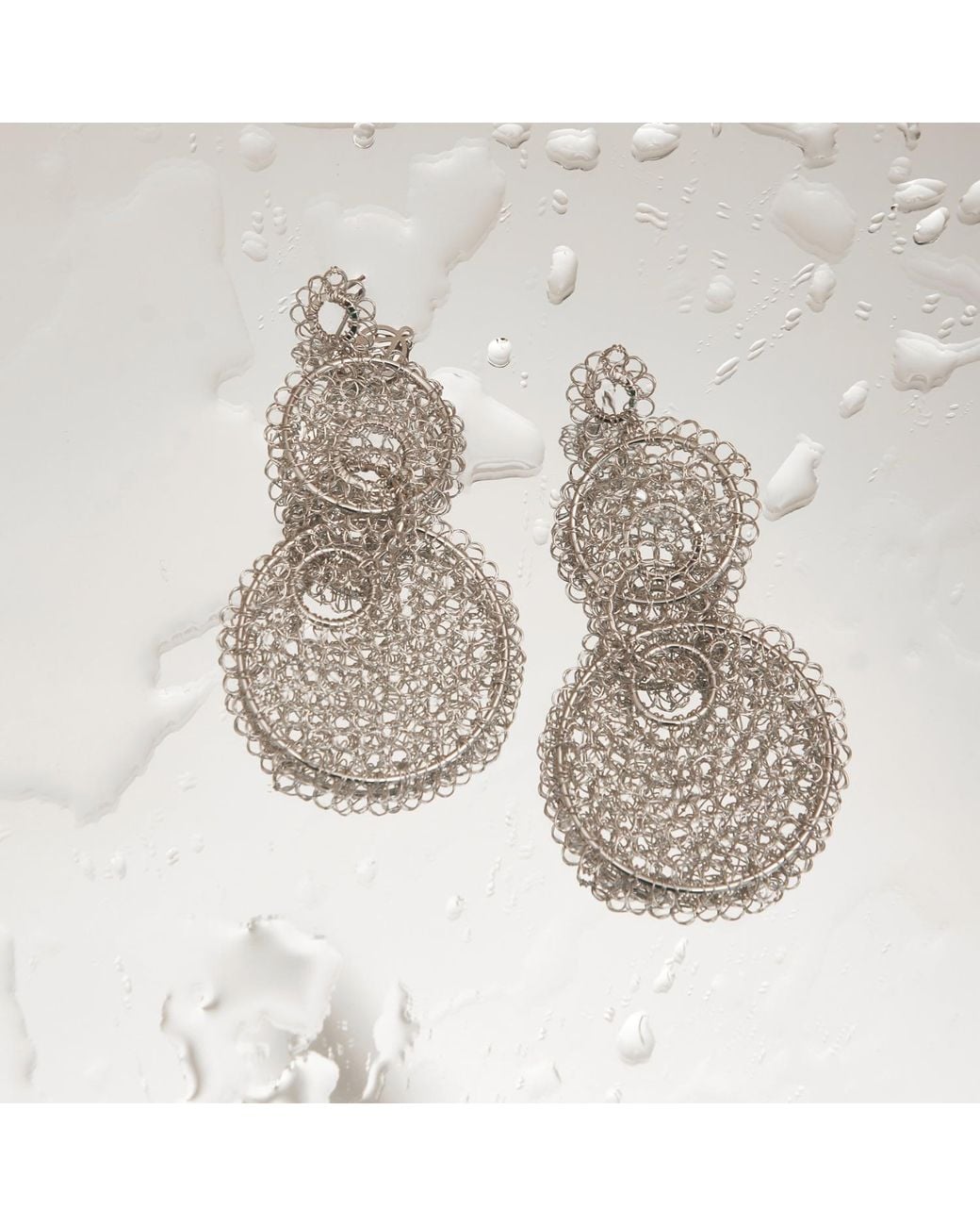 Lavish by Tricia Milaneze Metallic All Iris Handmade Earrings