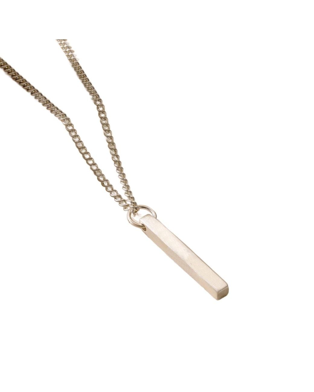 Posh Totty Designs Metallic Sterling Bar Necklace for men