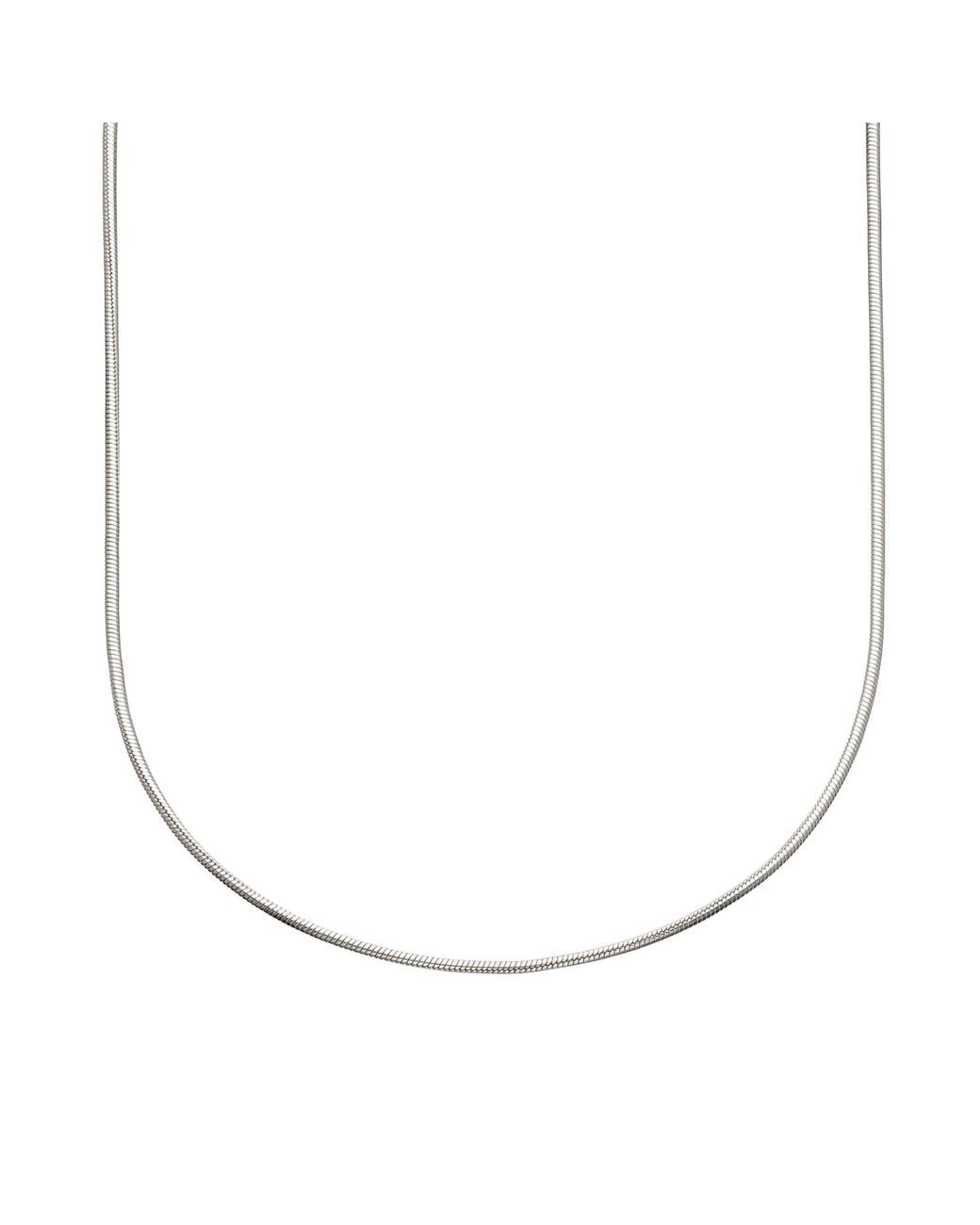 Lily Charmed Metallic Sterling Round Snake Chain Necklace