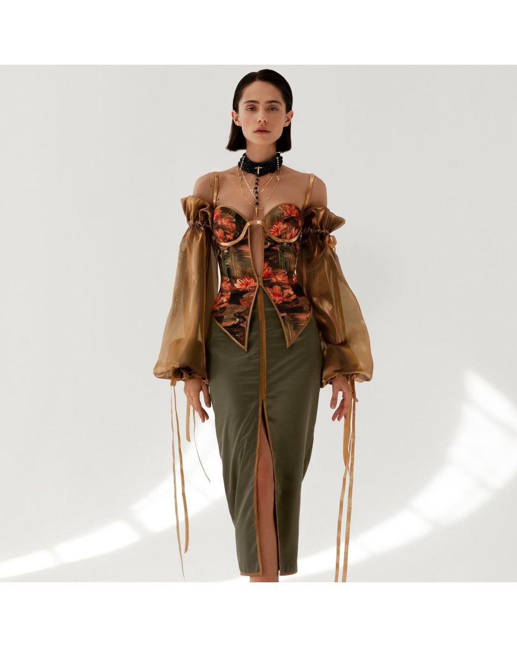 La Musa Green Line Skirt