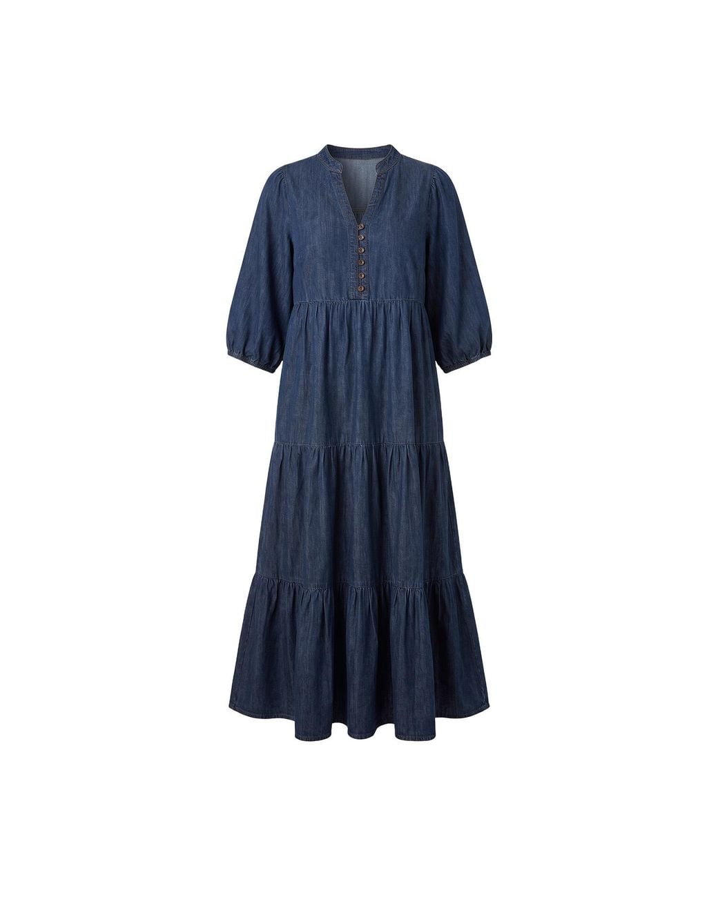 Adrift Clothing Blue Sienna Chambray Billow Dress