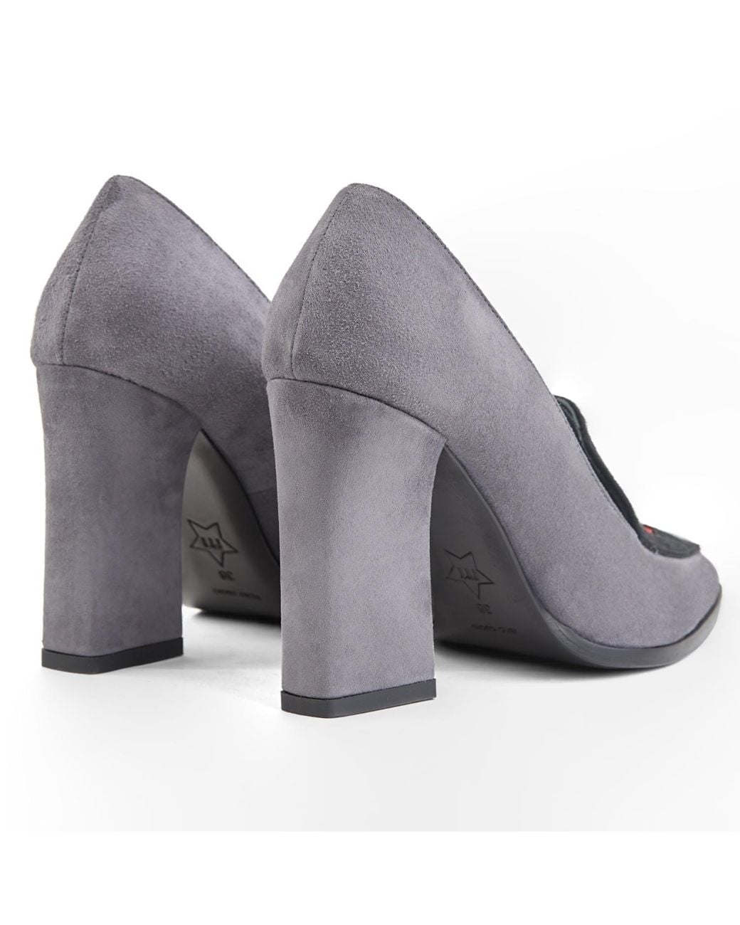 Rosamund Muir London Blue Maria Suede & Calf Hair With Star Loafers