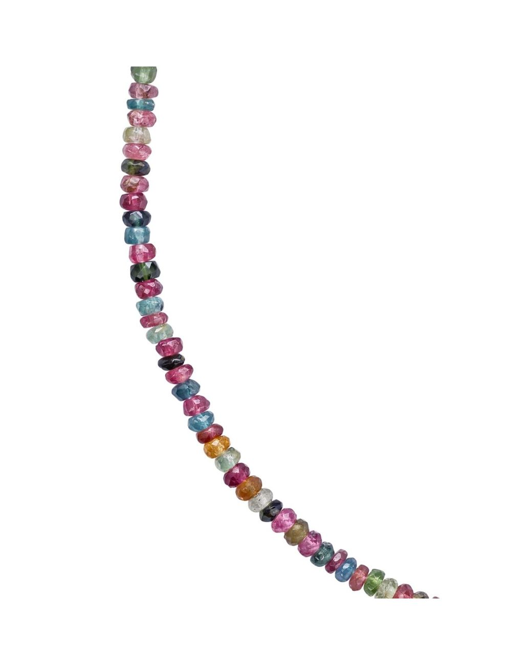 Bombyx House Metallic Birthstone October Tourmaline Bead Necklace
