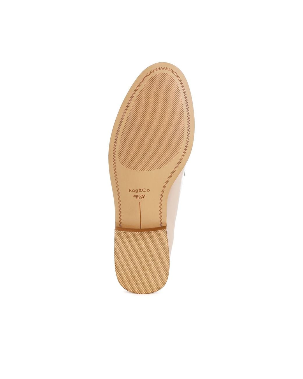 Rag & Co Pink Neutrals Corleone Pleather Stacked Heel Loafers