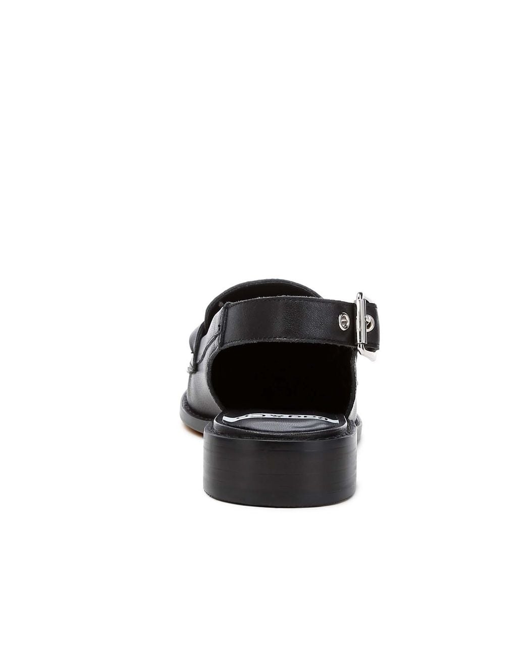Rag & Co Black Jemykin Genuine Leather Loafer Sandals