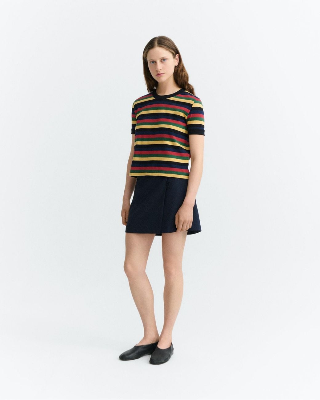 Thinking Mu Black Multicolour Striped Zowie R T-Shirt