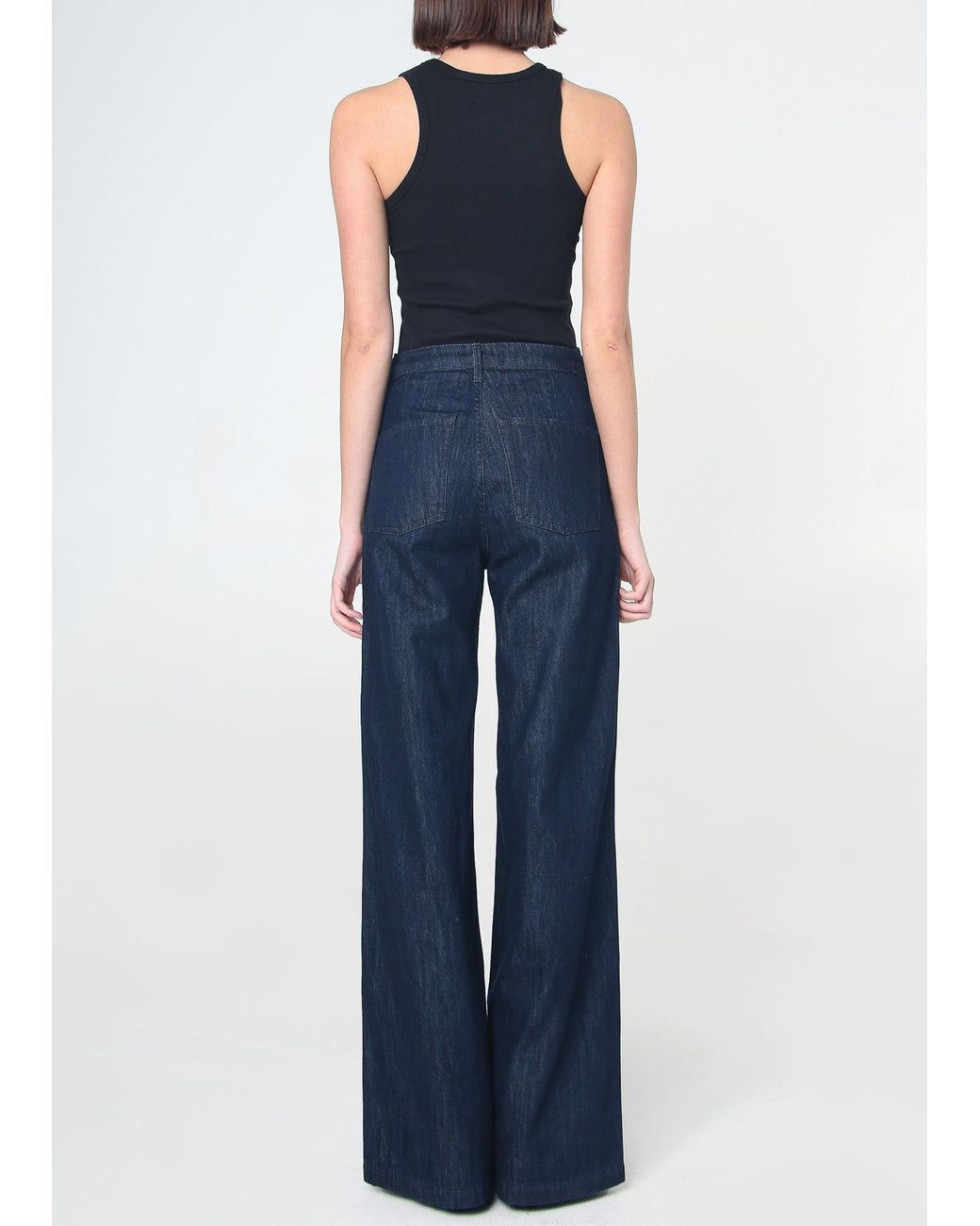 NOEND Blue Dina High Waisted Wide