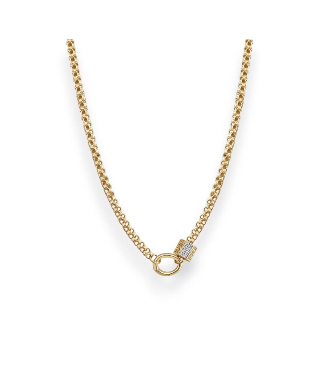 Alexie of Athens Metallic Serpentine Charm & Bead Box Chain