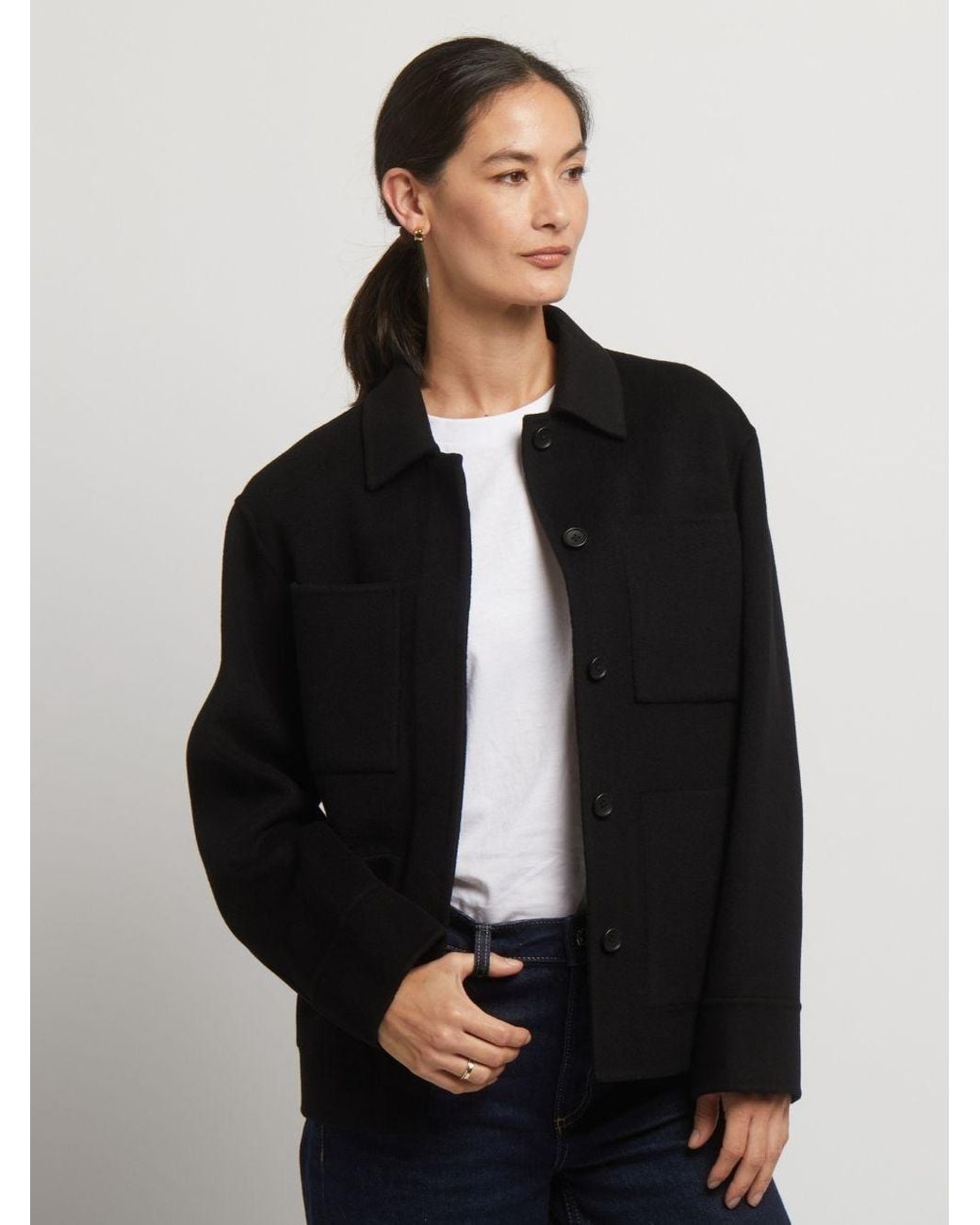 Guards London Black Joanna Wool Cashmere Short Jacket