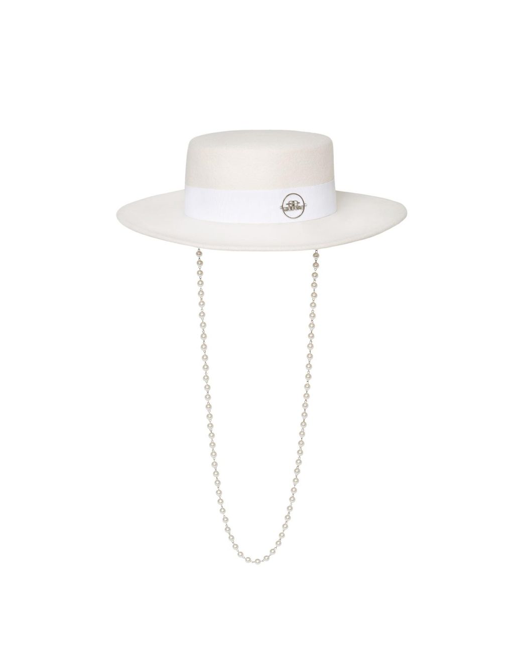 GIODORO Gidoa Iconic Pearl Canotier Hat in White | Lyst