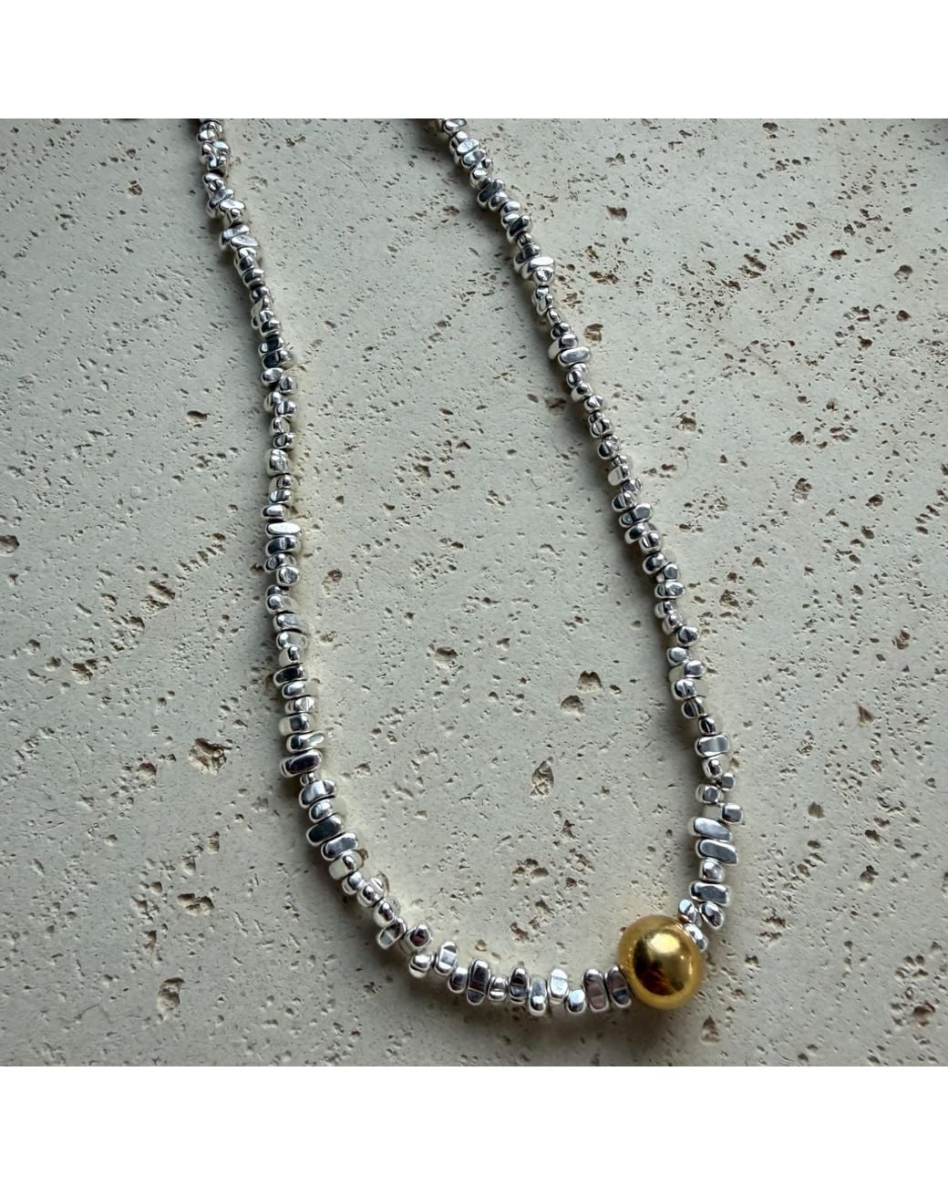 Larsuu Metallic Orbit Hematite Necklace