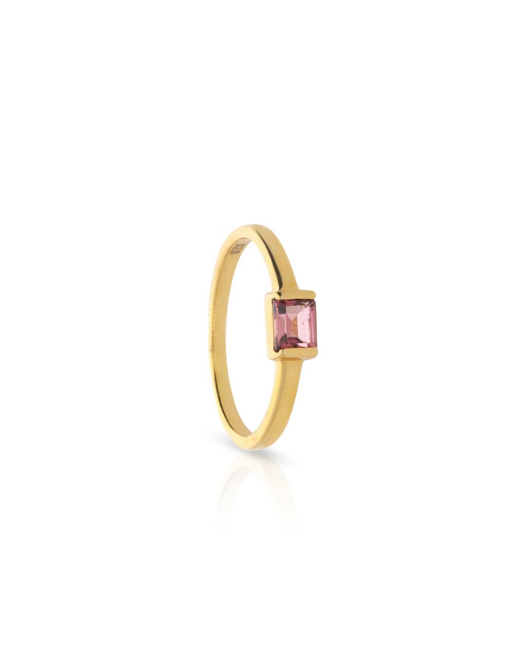 Preeti Sandhu Metallic Plated Stone Ring