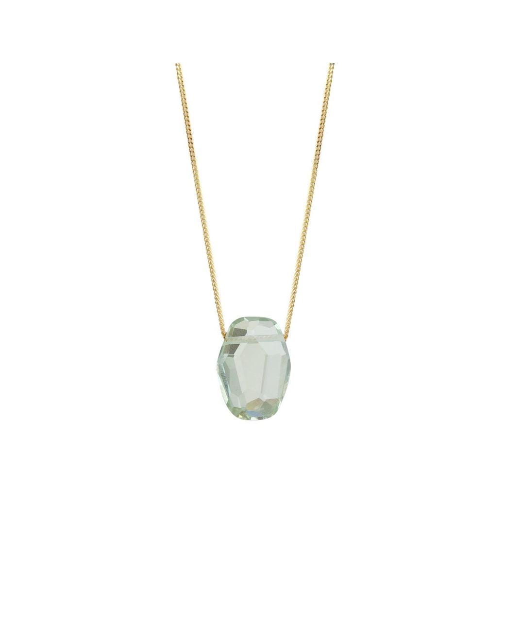 MOUNIR LONDON Metallic Amethyst Geometric Pendant