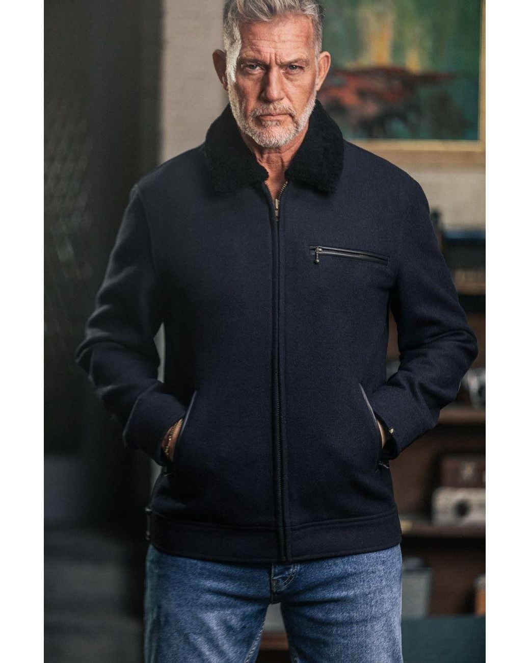 &SONS Trading Co Blue Boston Jacket for men