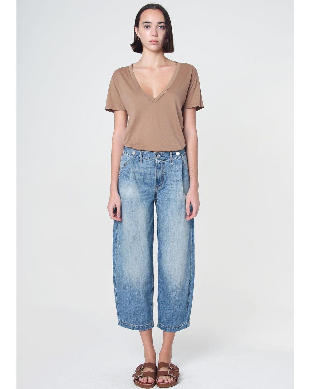 NOEND Blue Adeline Cropped Barrel