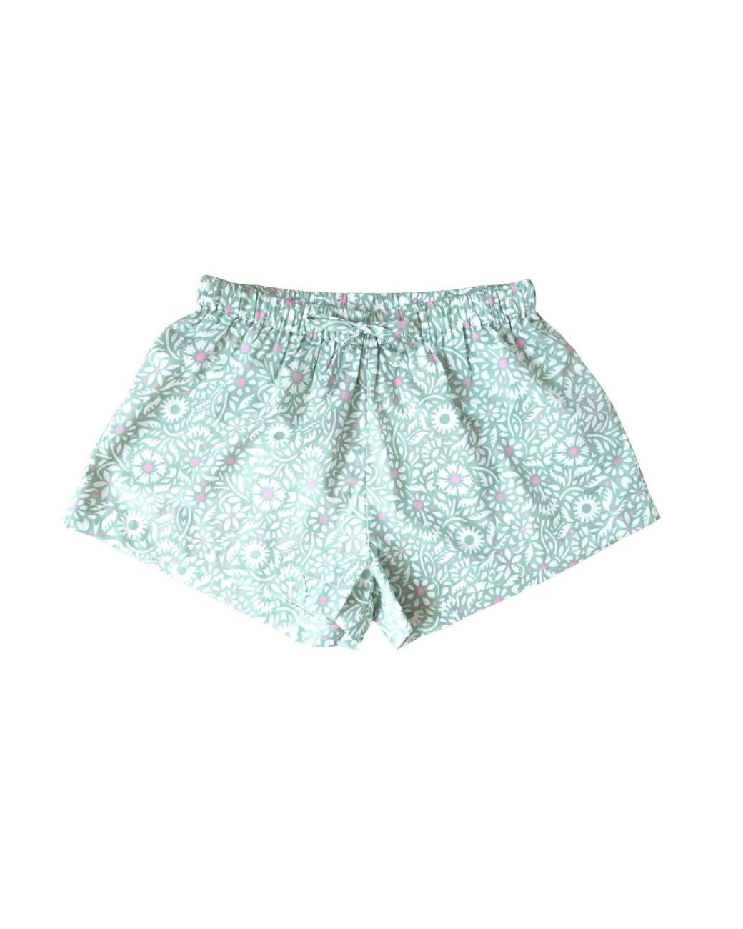 Lime Tree Design Blue Flora Pastel Shorts