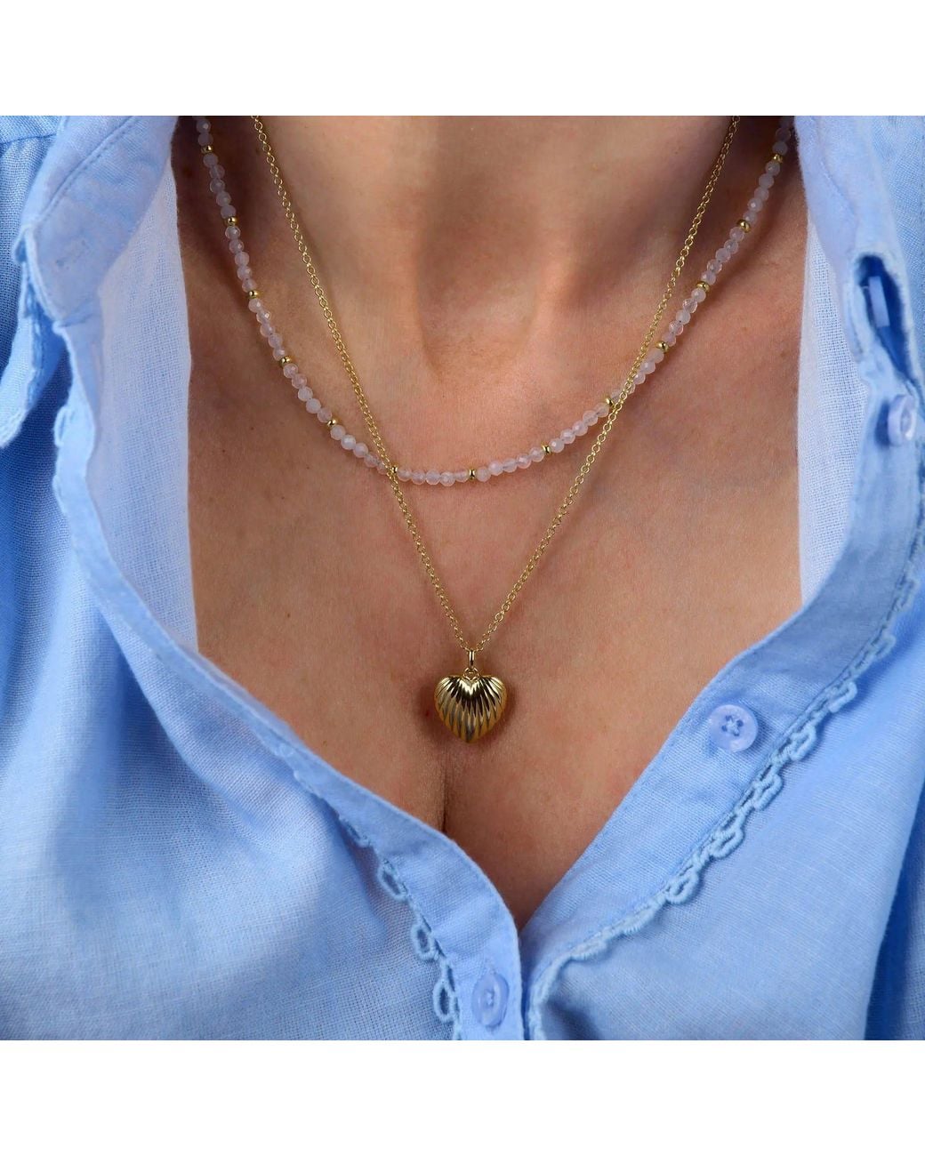 Nellou Jewellery Metallic Moonstone June Birthstone Orbit Necklace