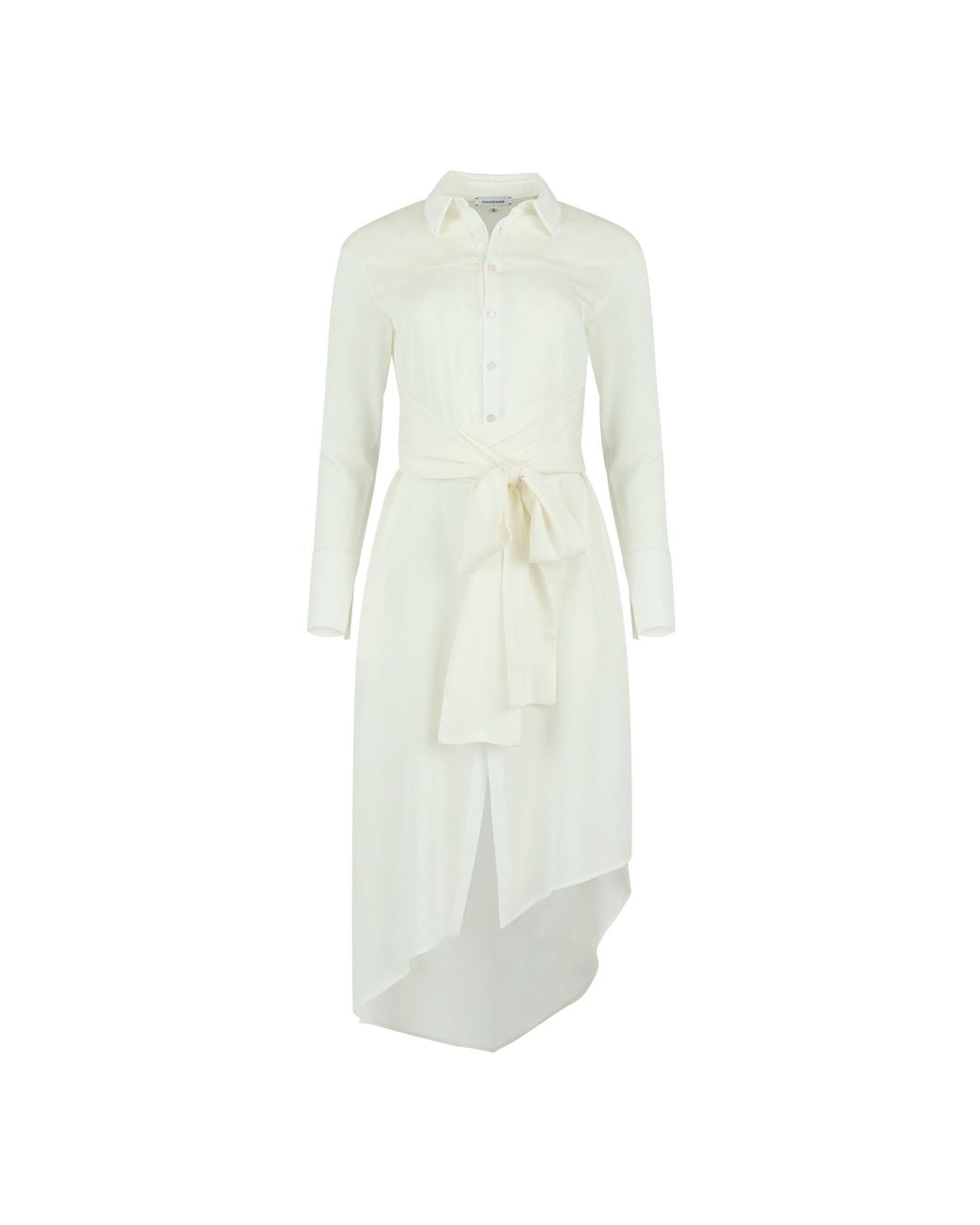 Cavanagh Baker White Asymmetrical Button Down Dress