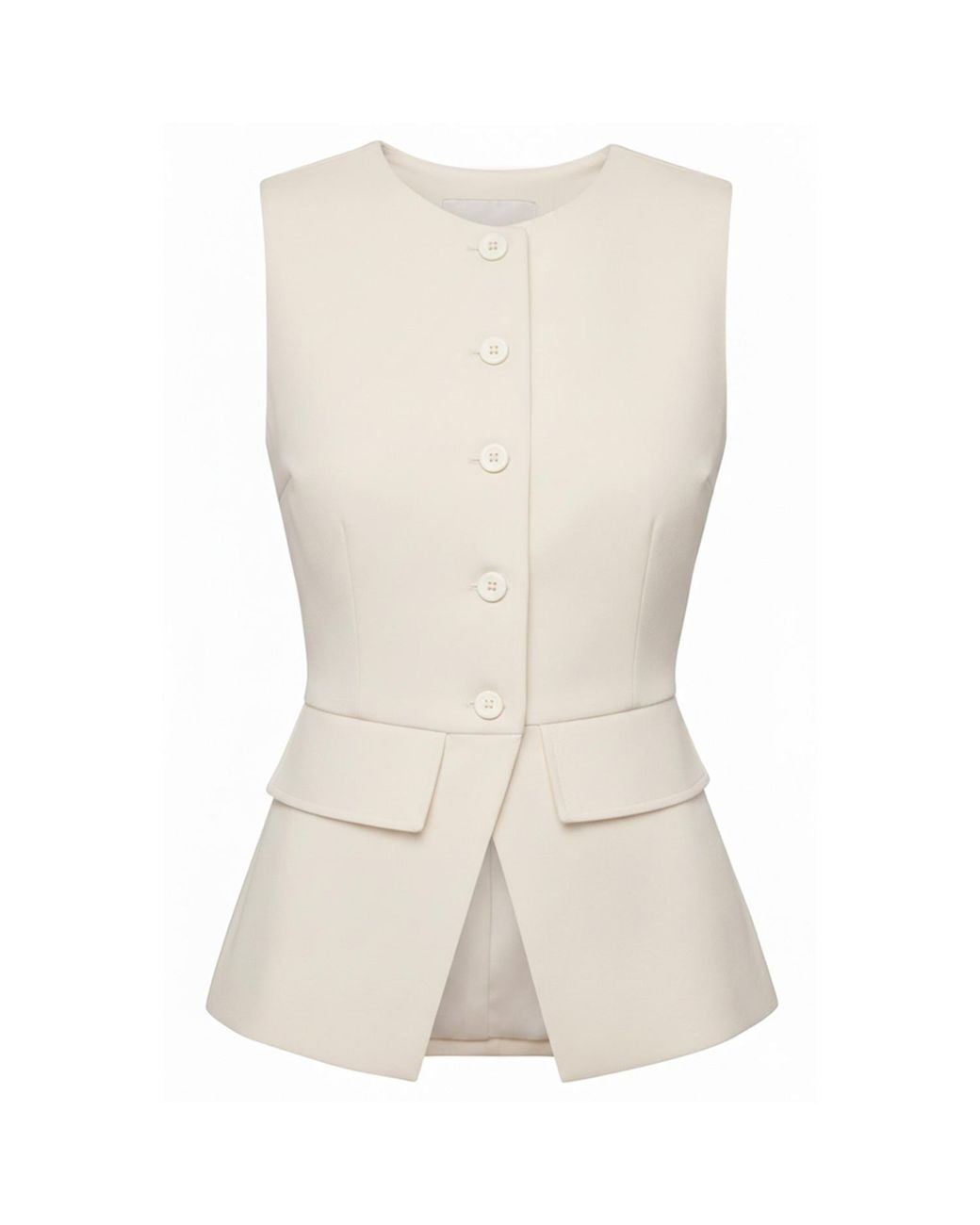 ALINA CERNĂTESCU White Neutrals Ruya Ivory Vest And Mini Pants Matching Set