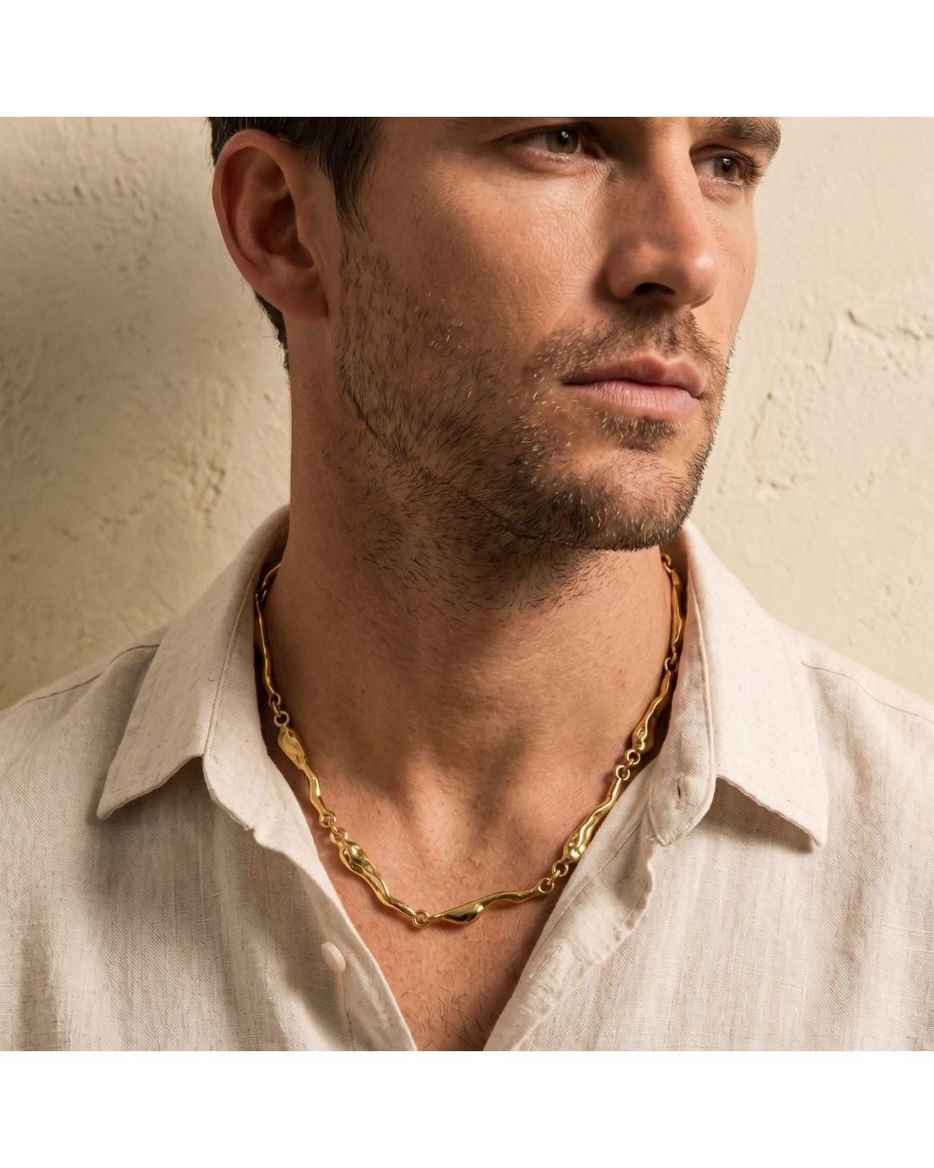 Mulgaro Metallic Ocean's Moon Necklace