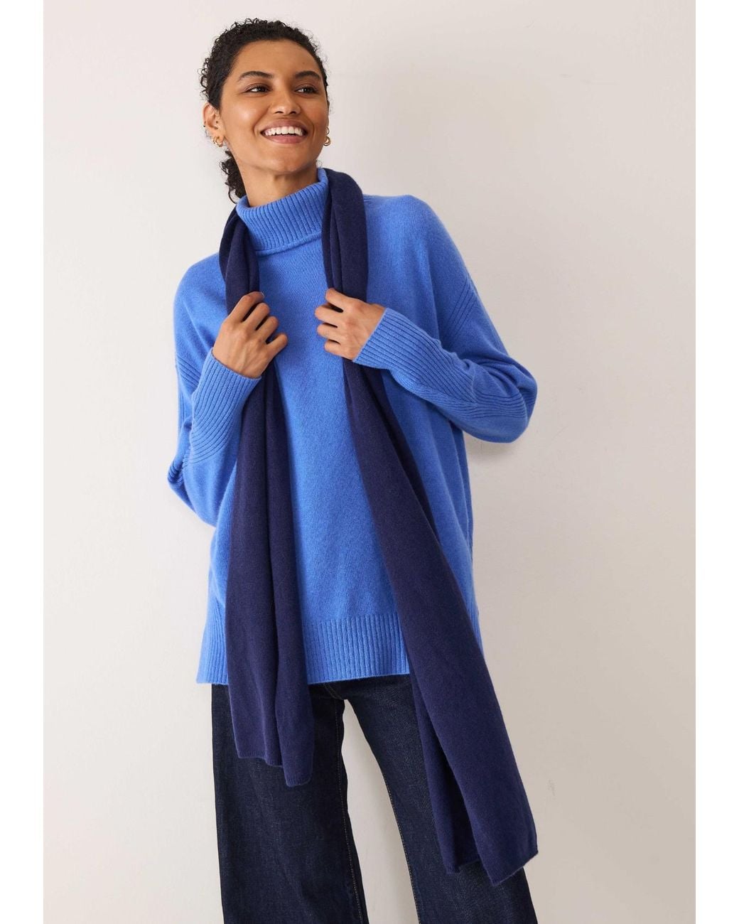 Loop Cashmere Blue Lofty Cashmere Scarf