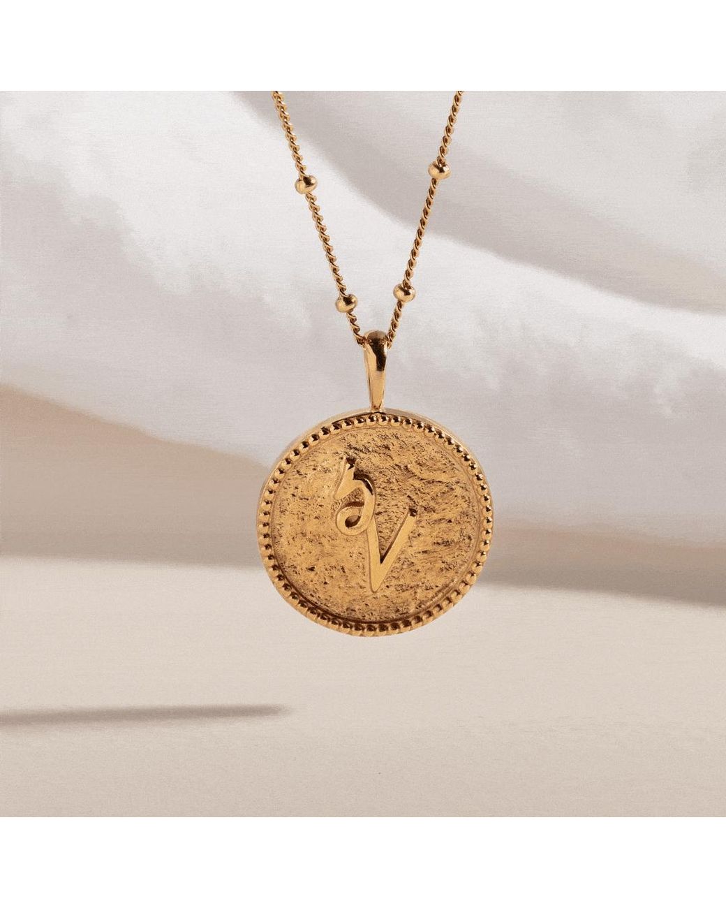 Claire Hill Designs Metallic Inspire Shorthand Coin Necklace