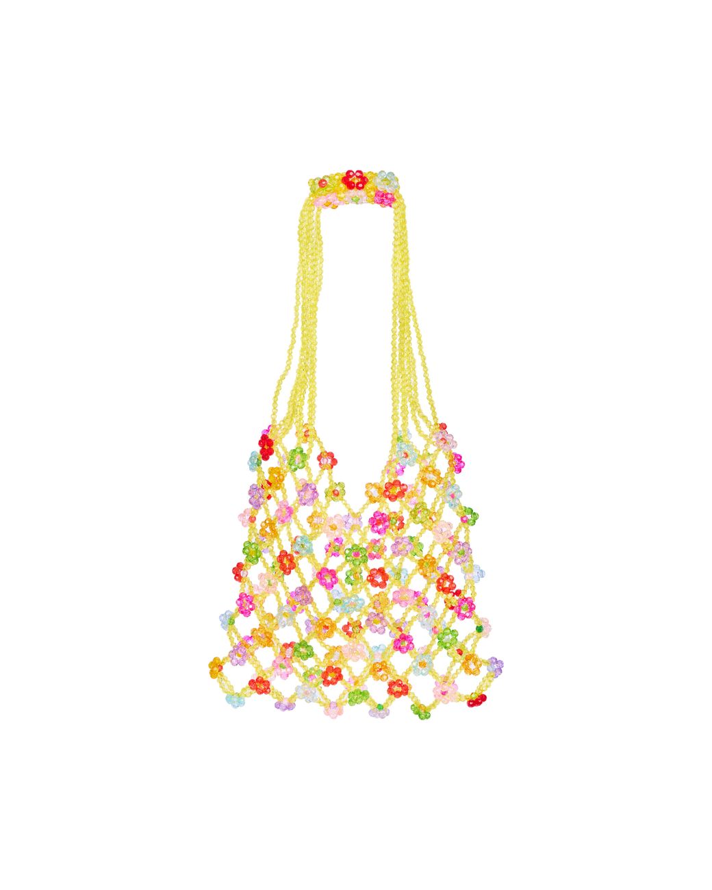 Tillie Beads Yellow Sunshine Bloom Floral Beaded Shoulder Bag
