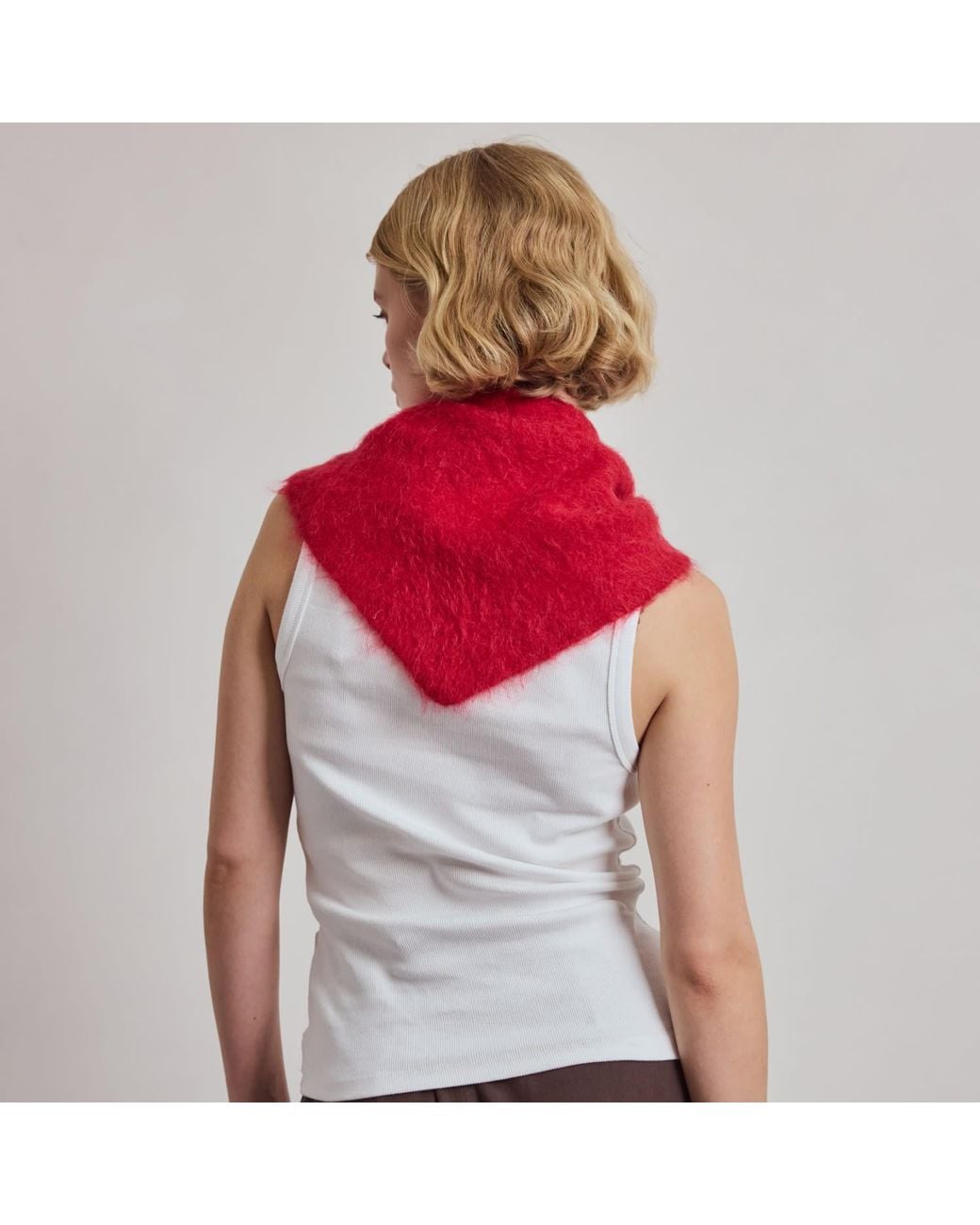 Arctic Fox & Co. Red Alpaca Triangle Scarf