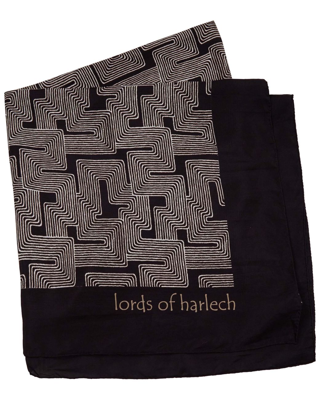 Lords of Harlech Black Sapphira Inter Twine Printed Scarf