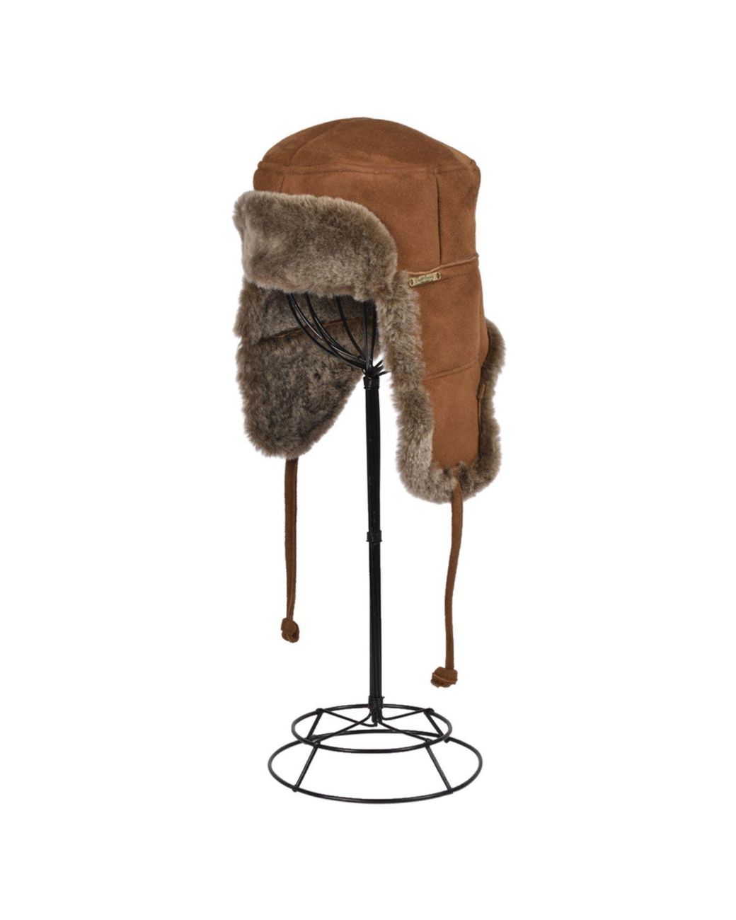 Owen Barry Brown Sheepskin Trapper Hat Ottoman Tan Garth
