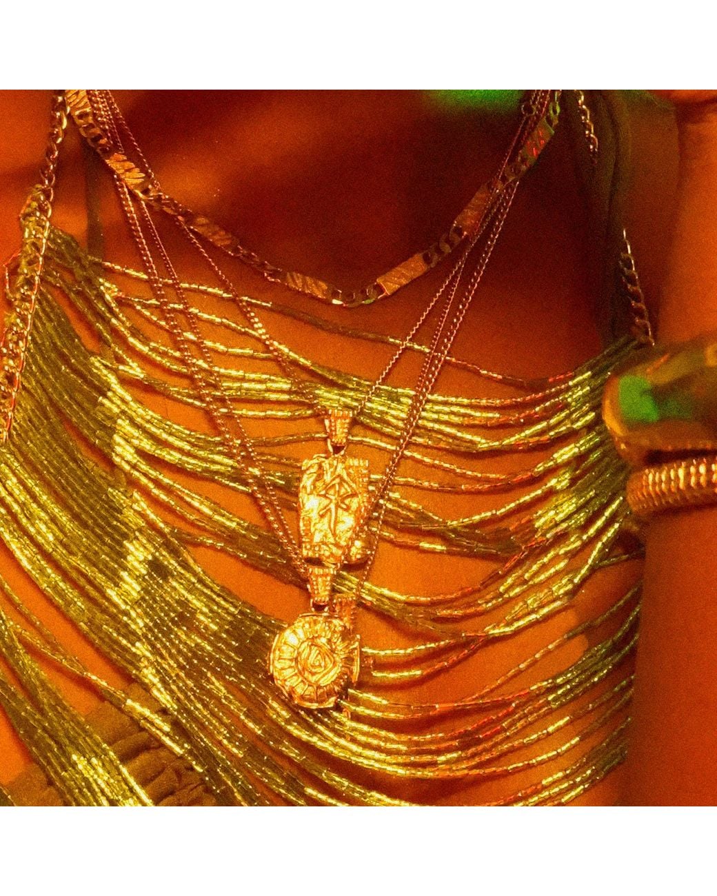Krush Metallic Selena Solar Pendant Necklace
