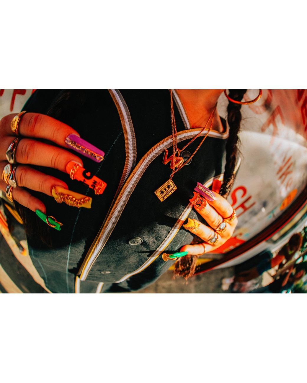 Hoops + Chains LDN Metallic Mix Tape Chain