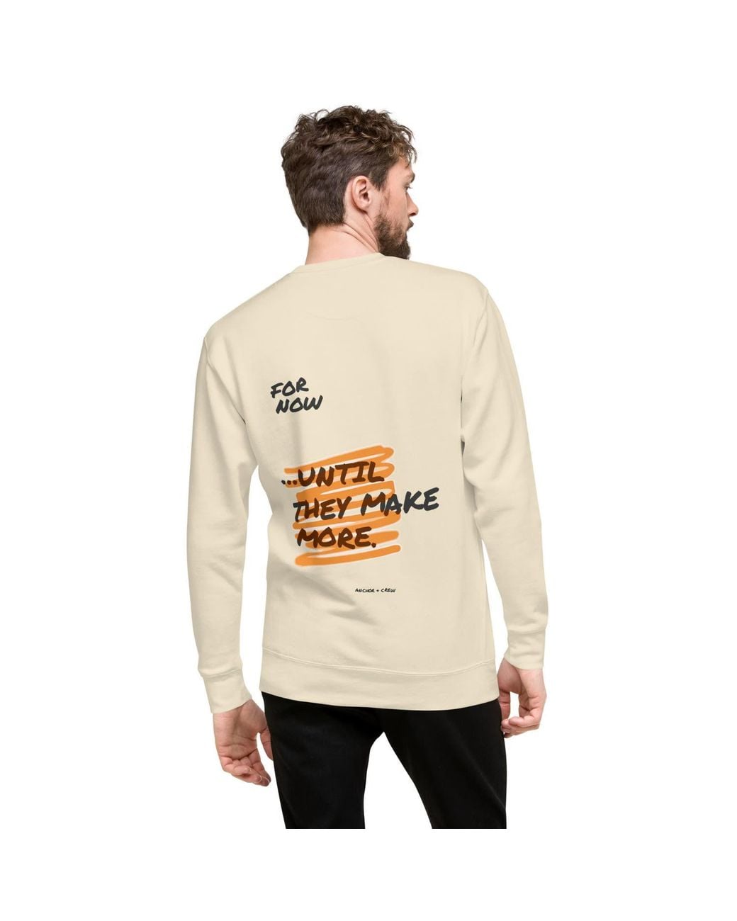 Anchor and Crew Neutrals Natural Limited Edition Annotations Organic Cotton Sweatshirt for men