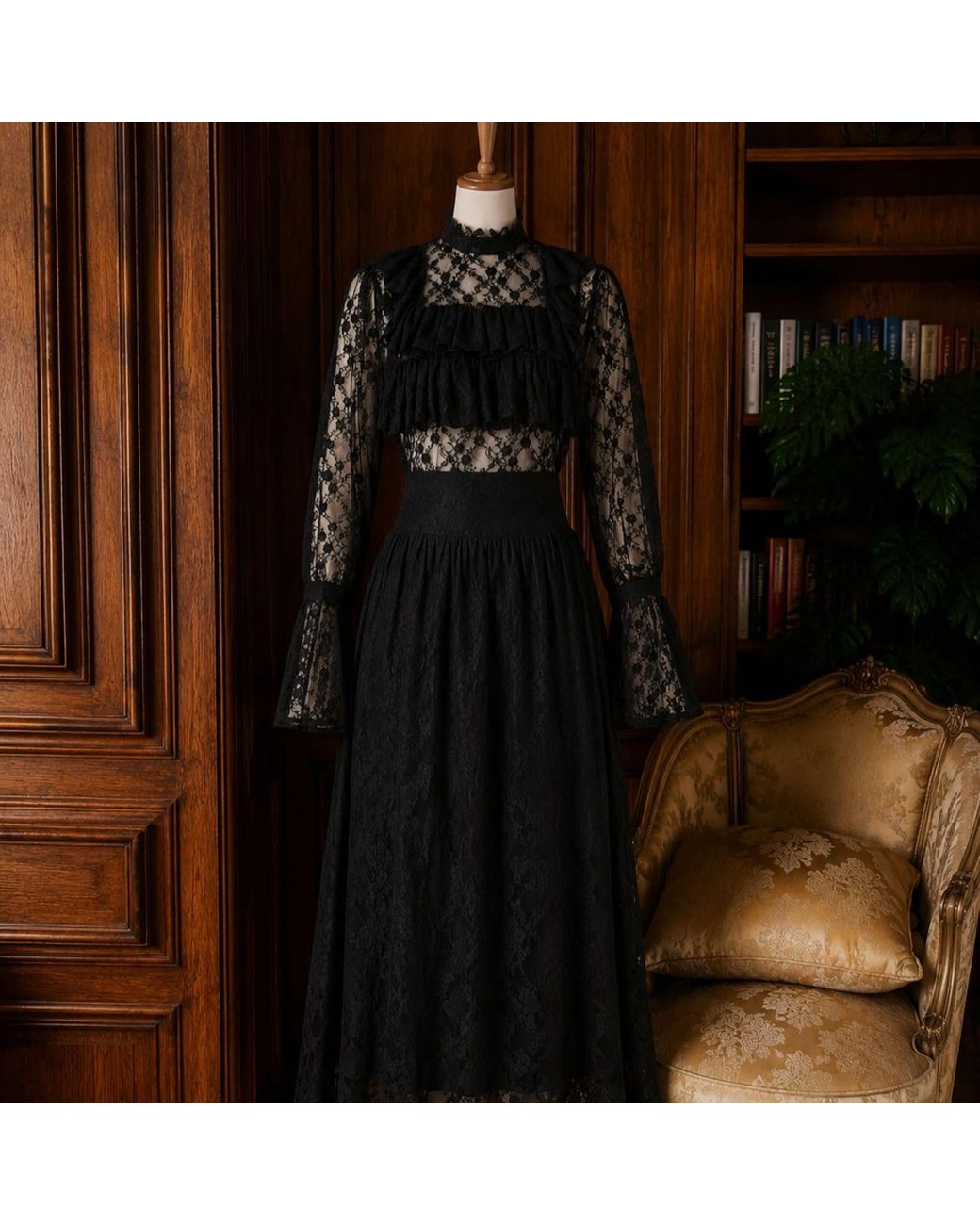 NUMBAT Black Evelyn Lace Blouse