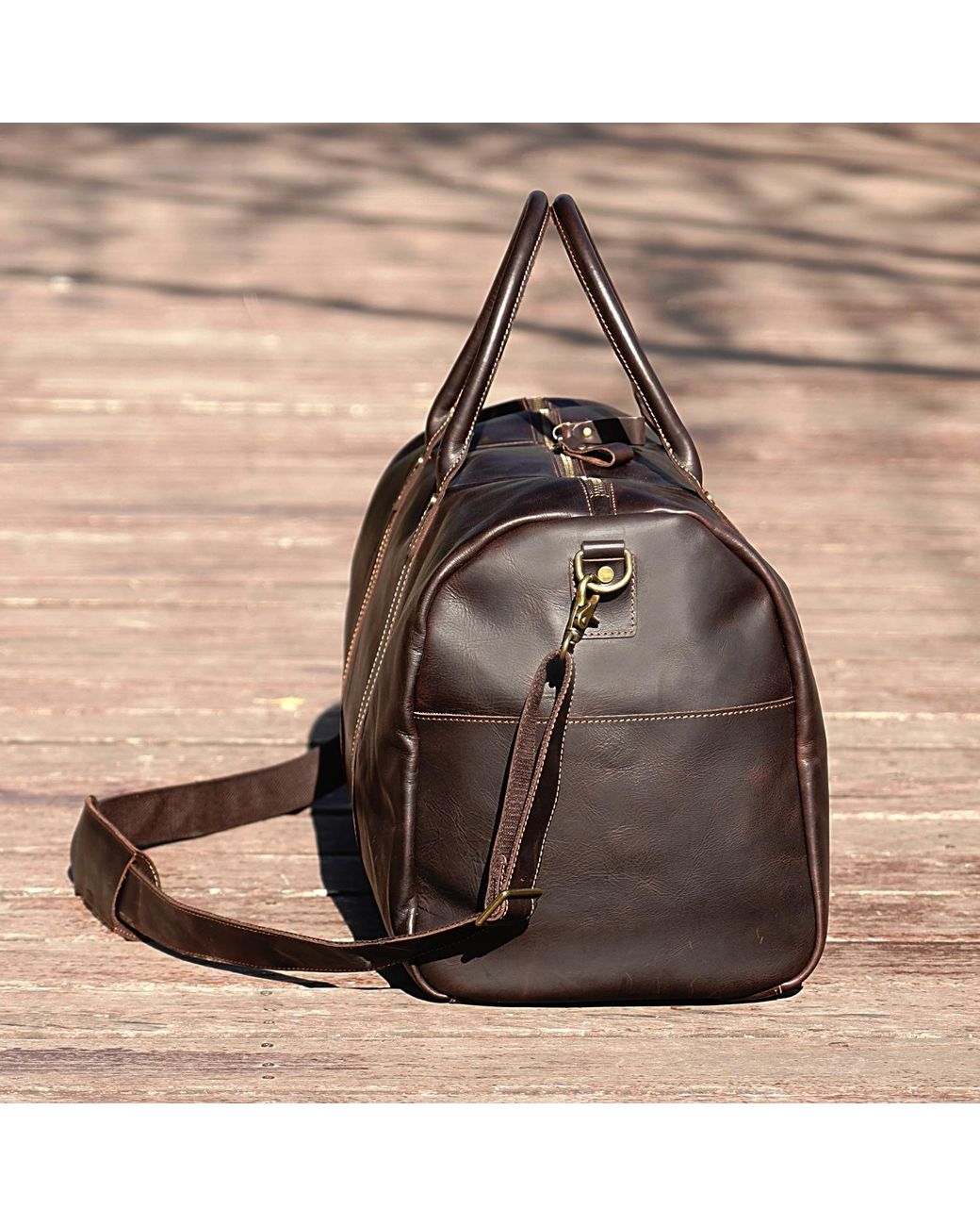 Touri Black Genuine Leather Holdall