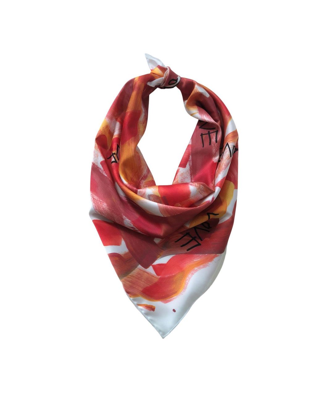 ARSHYS Orange Picasso Silk Scarf for men