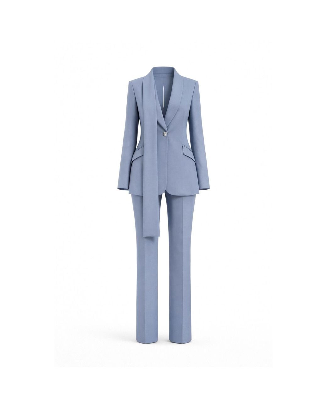 Lumina Eligma Blue Shawl Suit Blazer